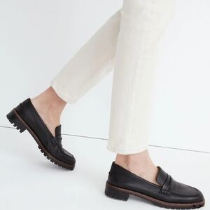 Madewell Black Leather Loafers